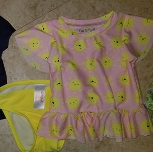 Baby Girl Rash Guard Set